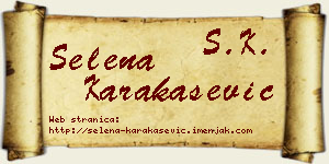 Selena Karakašević vizit kartica